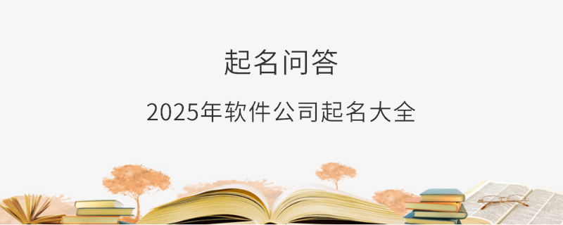 2025年軟件公司起名大全