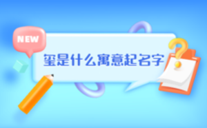 璽是什么寓意起名字