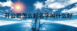 開公司怎么起名字叫什么好