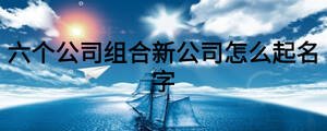 六個(gè)公司組合新公司怎么起名字