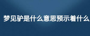 夢見驢是什么意思預示著什么