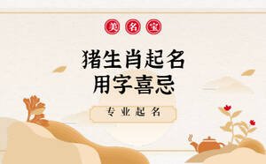 豬生肖起名用字喜忌